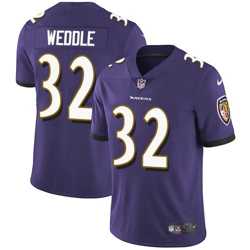 Nike Ravens #32 Eric Weddle Purple Team Color Men's Stitched NFL Vapor Untouchable Limited Jersey